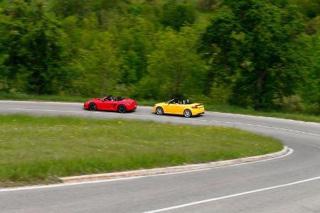 Audi TTS Roadster, Porsche Boxster S, Seitenansicht