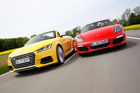 Audi TTS Roadster, Porsche Boxster S, Frontansicht