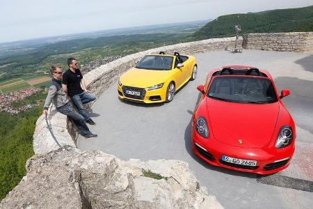 Audi TTS Roadster, Porsche Boxster S, Frontansicht