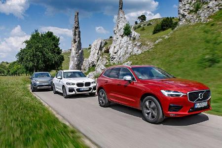 BMW X3 xDrive 30d, Land Rover Discovery Sport SD4, Volvo XC60 D5 AWD, Exterieur