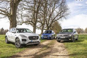 BMW X1 xDrive 25d, Jaguar E-Pace D240, VW Tiguan 2.0 TDI, Exterieur