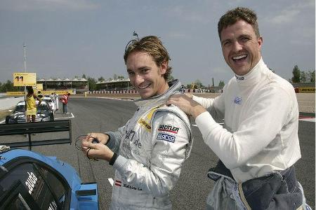 Nur Ralf Schumacher - hier bei der Massage von Matthias Lauda - gab sich über das Wochenende relativ entspannt.