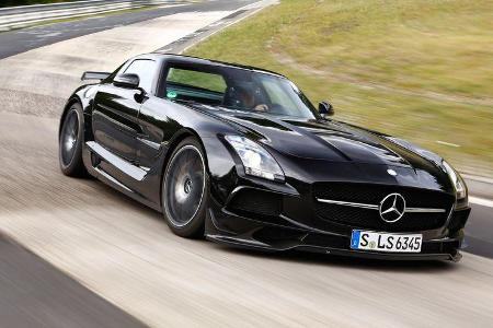 Mercedes SLS AMG Black Series, Frontansicht, Kurvenfahrt