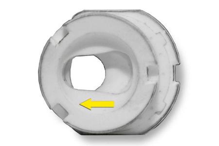 Wenn sich die obere Keramikplatte in der Ausgangsstellung befindet, sind beide Zuläufe dicht.