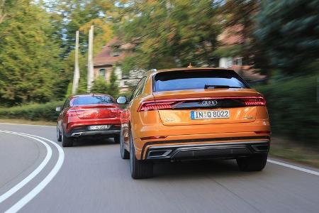 Audi Q8 50 TDI Quattro, Mercedes GLE 350 d Coupé 4Matic, Exterieur