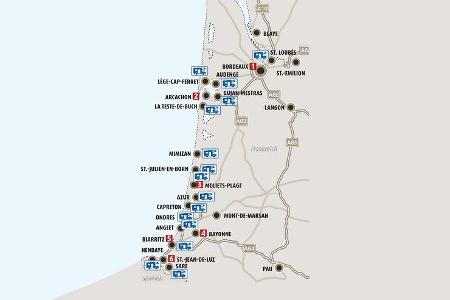 Mobil-Tour durch Aquitanien