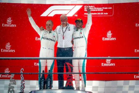 Hamilton - Bottas - Zetsche - Podium - GP Deutschland 2018 - Rennen