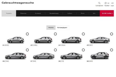 Audi Online Autohaus Gebrauchtwagen Plattform Audi Börse