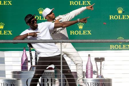 Hamilton - Usain Bolt - GP USA 2017 - Rennen