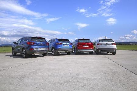 Nissan Qashqai, Renault Kadjar, Seat Ateca, VW Tiguan, Exterieur Heck