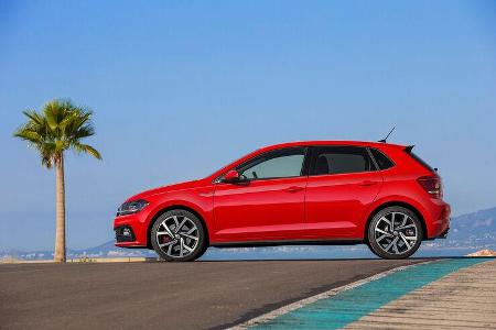VW Polo VI GTI (2018) AW 2G rot Seitenansicht
