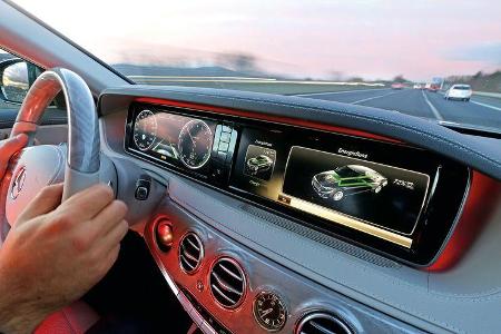 Mercedes S 400 Hybrid, Cockpit, Armaturenbrett, Anzeigeinstrumente