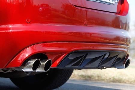 Jaguar XFR, Endrohr, Auspuff