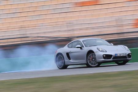 Porsche Cayman S, Frontansicht, Driften