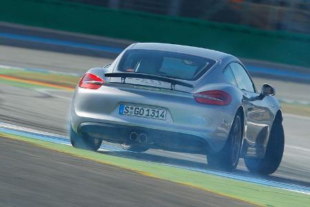 Porsche Cayman S, Heckansicht, Driften