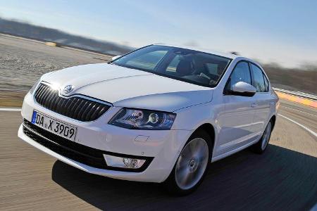 Skoda Octavia 2.0 TDI, Frontansicht, Seitenlinie