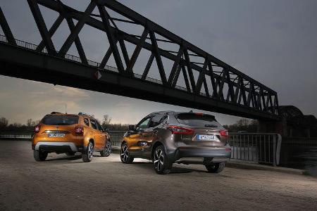 Dacia Duster, Nissan Qashqai, Exterieur