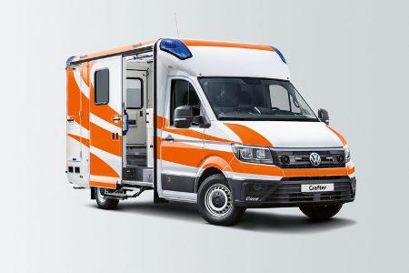 VW Crafter, T6 und Tiguan Feuerwehr / Notarzt Einsatzfahrzeuge auf der Messe Rettmobil 2018