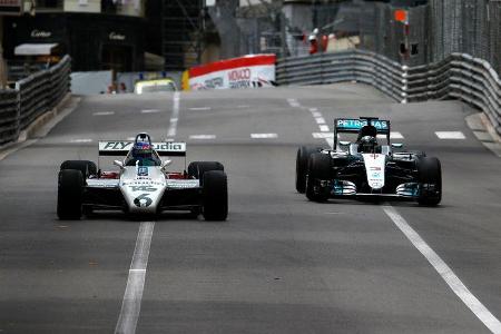Keke Rosberg & Nico Rosberg - Williams FW08 & Mercedes W07 - Showrun - GP Monaco 2018
