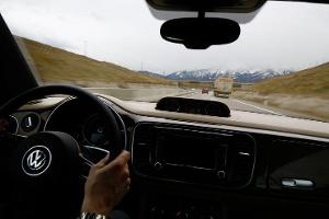 VW Beetle Cabrio 2.0 TDI, Fahrersicht