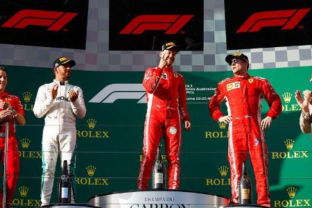 Hamilton - Vettel - Räikkönen - GP Australien 2018 - Melbourne - Rennen