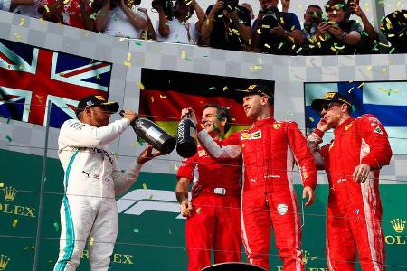 Hamilton - Vettel - Räikkönen - GP Australien 2018 - Melbourne - Rennen