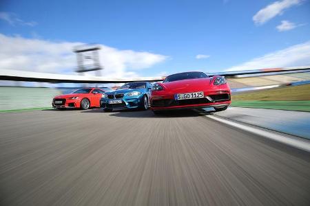 Audi TT RS Coupé, BMW M2 Coupé DKG, Porsche 718 Cayman GTS PDK, Exterieur