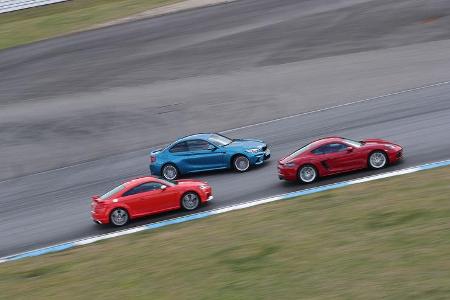 Audi TT RS Coupé, BMW M2 Coupé DKG, Porsche 718 Cayman GTS PDK, Exterieur