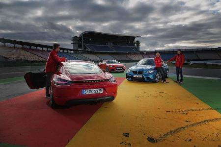 Audi TT RS Coupé, BMW M2 Coupé DKG, Porsche 718 Cayman GTS PDK, Exterieur