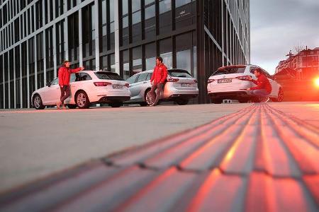 Audi A4 AV 2.0 TFSI Quattro, Opel Insignia Sports T. 2.0 DI, Skoda Superb Combi 2.0 TSI 4x4, Exterieur