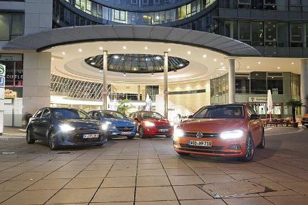 Ford Fiesta, Kia Rio, Opel Corsa, VW Polo, Exterieur Front