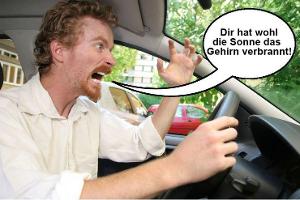 Wütende Autofahrer