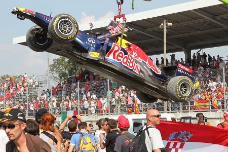 Mark Webber GP Italien Crashs 2011
