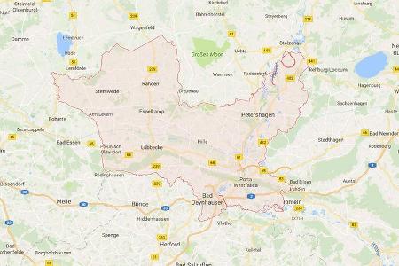 Karte Minden-Lübbecke