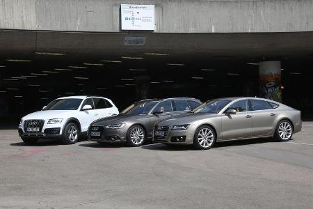 Audi A6 Avant, A7, Q5, Seitenansicht