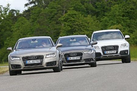 Audi A6 Avant, A7, Q5, Frontansicht