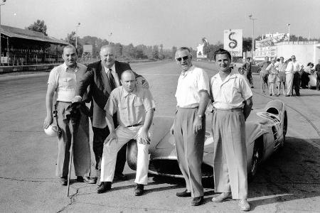 Lang, Neubauer, Fangio, Kling & Hans Herrmann - GP Italien 1954