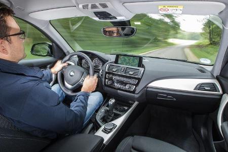 BMW 116d EDE, Cockpit, Fahrersicht