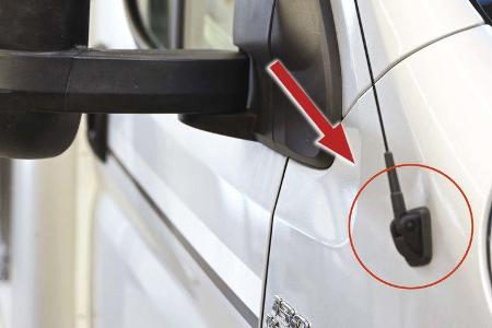 Antenne am Kotflügel