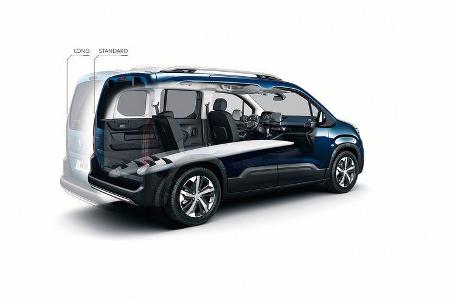 Peugeot Rifter 2018 Fünfsitzer umgeklappte Sitze