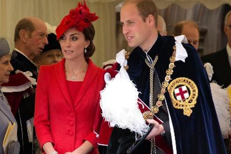 Herzogin Kate und Prinz William beim Gottesdienst zu Ehren des Hosenbandordens