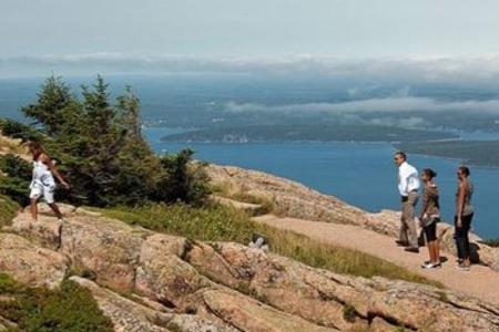 Die Obamas im Nationalpark