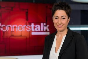 Dunja Hayali moderiert die Show "Donnerstalk"