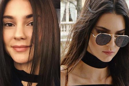 Doppelgänger: Mit dunklen Haaren sah Giesinger Kendall Jenner zum Verwechseln ähnlich