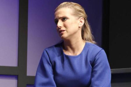 Jeanette Biedermann bei der Fotoprobe für das Theaterstück 