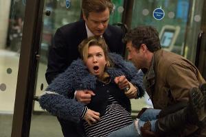 "Bridget Jones' Baby": Mark Darcy (Colin Firth, l.) und Jack Qwant (Patrick Dempsey) bringen die hochschwangere Bridget Jone...