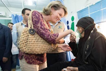 Königin Mathilde von Belgien besucht ein Flüchtlingslager in Jordanien
