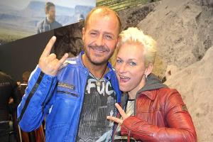 Vielleicht blödeln sie noch miteinander - aber nicht mehr als Paar. Willi Herren und Jana Windolph im Frühjahr 2016