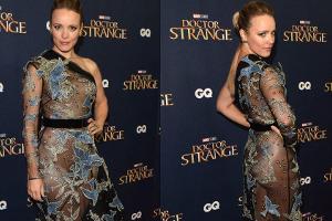 Die transparente Couture-Robe von Elie Saab setze Rachel McAdams' schmale Figur perfekt in Szene