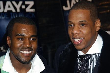 Kanye West (l.) und Jay Z haben allen Grund zu lachen